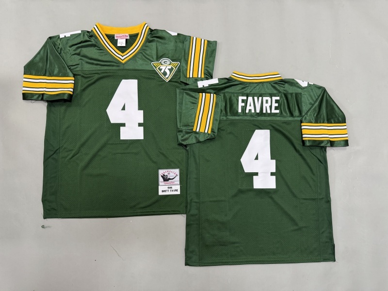 Men 2025 Green Bay Packers #4 Favre green Throwback Limited NFL Jersey style 001->green bay packers->NFL Jersey